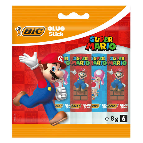 Colla stick Bic Super Mario, 6 pz.
