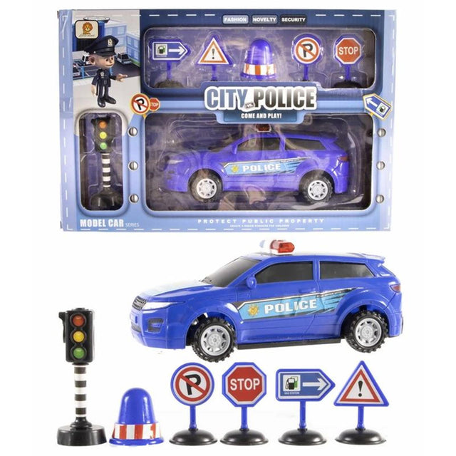 Set da gioco della polizia automobilistica 7 pezzi 37x24,5 cm