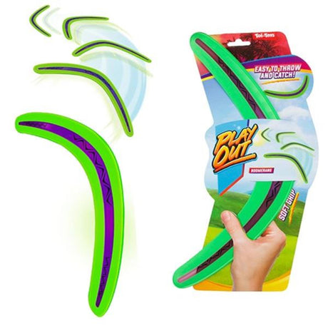 I giocattoli toi-toys riproducono un boomerang con impugnatura morbida