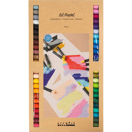 Azienda creativa https: www.cchobby.nl pastelli a olio-l-7-cm-spessore-11-mm-vari-colori-48-pezzi-1-scatola