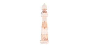 Lighthouse wood 16x16x78cm natural white