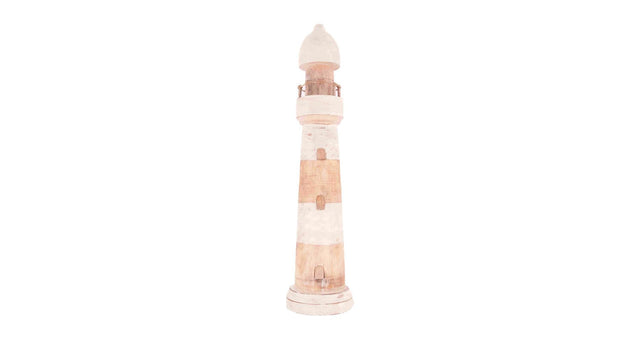 Lighthouse wood 16x16x78cm natural white