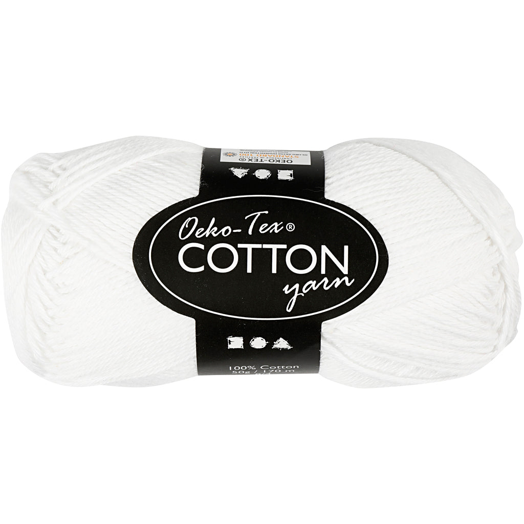 Azienda creativa https: www.cchobby.nl filato di cotone misura-8-4-l-170-m-ago-3-3-5-bianco-50-gr-1-gomitolo