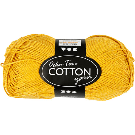Azienda creativa https: www.cchobby.nl filato di cotone misura-8-4-l-170-m-ago-3-3-5-curry-50-gr-1-gomitolo