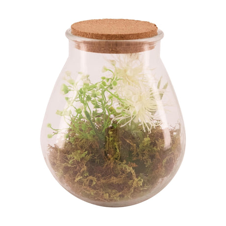 Collezioni Naturel dijk collezioni naturali vaso di vetro con pianta artificiale ã˜19,5x23,5 cm