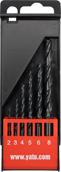 Yato metaalboor hss kpl. 6szt. 2-8mm 4460 2, 3, 4, 5, 6, 8mm