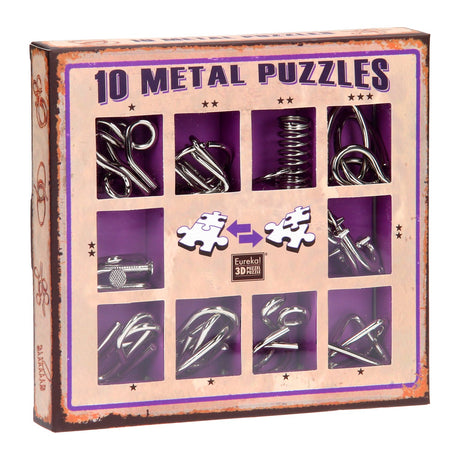 Set puzzle cerebrale Eureka viola, 10 pz.