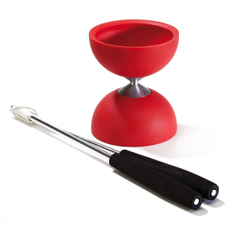 Eureka in gomma diabolo con bastoncini in alluminio - rosso