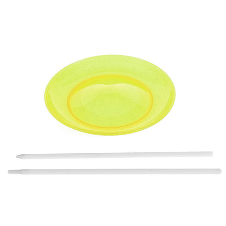 Piatto di giocoleria Eureka con bastone - giallo