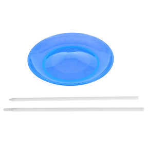Piatto di giocoleria Eureka con bastone - blu