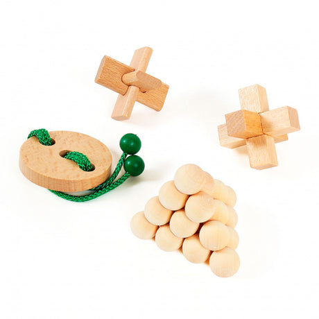 Eureka puzzle cerebrali in legno junior, 4 pz.