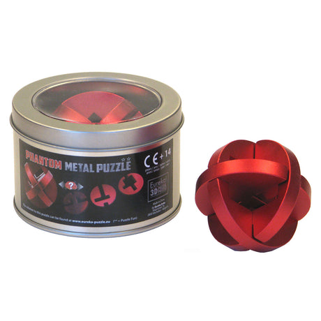 Puzzle cerebrale Eureka in metallo in scatola di latta - fantasma **