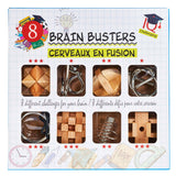 Set puzzle cerebrale Eureka in legno e metallo, 8 pezzi.