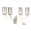 Atomizzatore Source Balance da 10 ml in vetro smerigliato con imbuto argento opaco