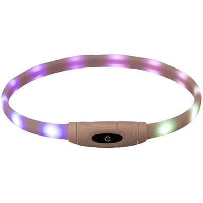 Trixie collare per cani luminoso USB in silicone ricaricabile multicolore