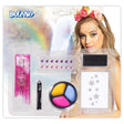 Boland kit trucco unicorno (modello, foglio adesivo con 14 pietre preziose, pittura a grasso, gel glitterato e spugna)