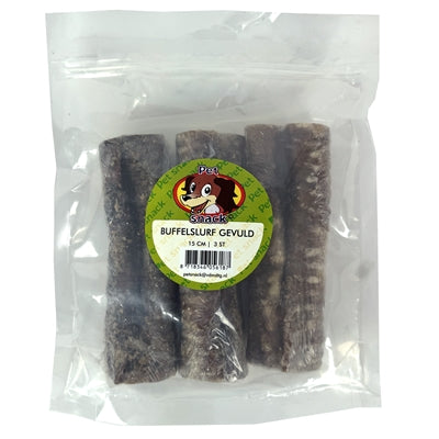 Tronco di bufalo imbottito per snack per animali domestici