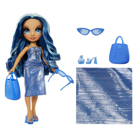 Bambola fashion in stile nuoto alto arcobaleno - 28 cm - skyler (blu)