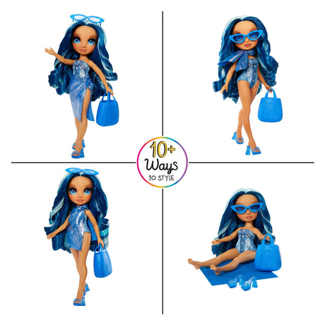 Bambola fashion in stile nuoto alto arcobaleno - 28 cm - skyler (blu)