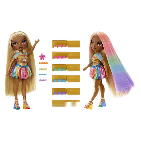 Mga entertainment bambola arcobaleno di alta moda con gesso per capelli - meline gold