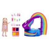Piccola giornata in piscina per bambola Rainbow High con set da gioco Blush