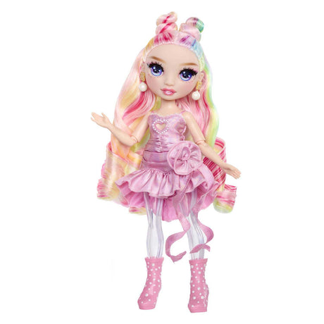 Arcobaleno luccicante con bambola fashion slime - bella (rosa)