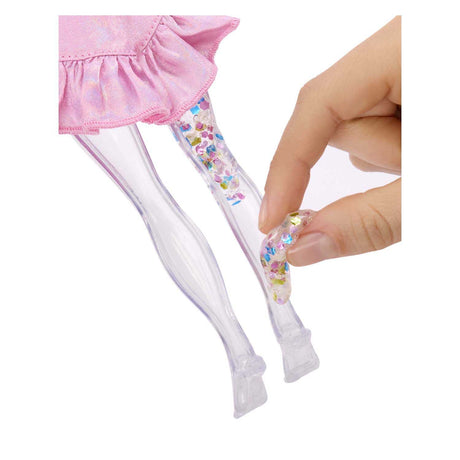 Arcobaleno luccicante con bambola fashion slime - bella (rosa)