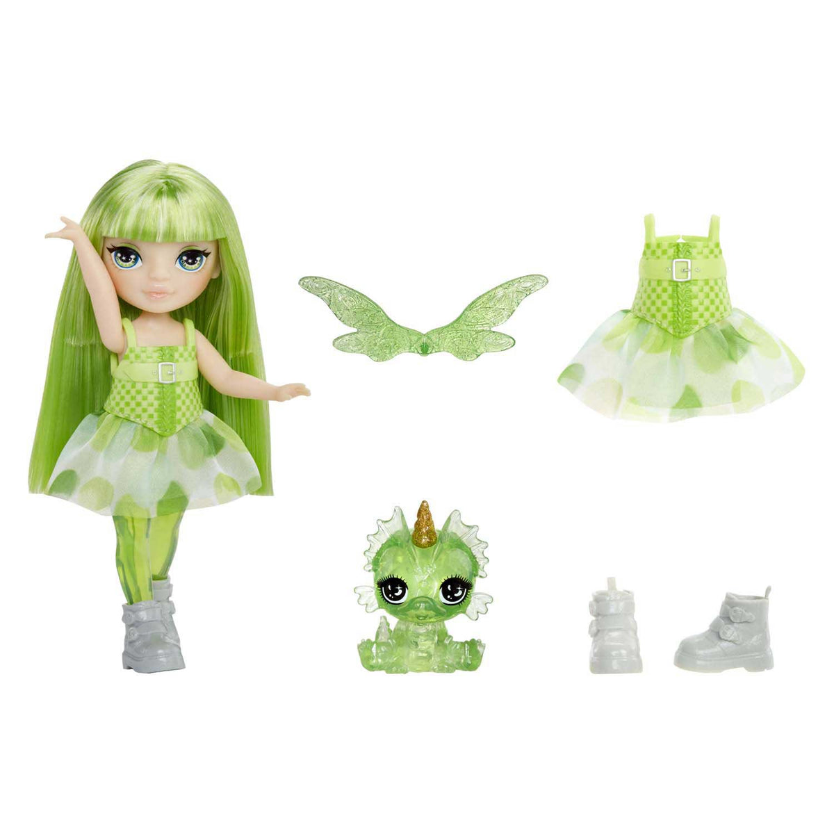 Rainbow high littles bambola fata fantasia arcobaleno smeraldo (verde)