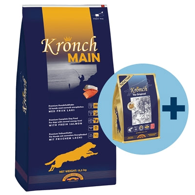 Kronch Main senior con snack kronch gratuiti al 100% salmone