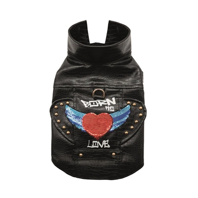 Cappotto per cani Croci foderato in frankie nero