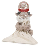 Peluche cucciolo ribelle in palissandro con panno coccolone
