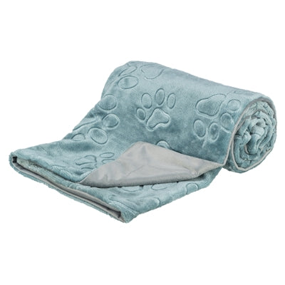 Trixie coperta per cani Barry morbido peluche blu grigio