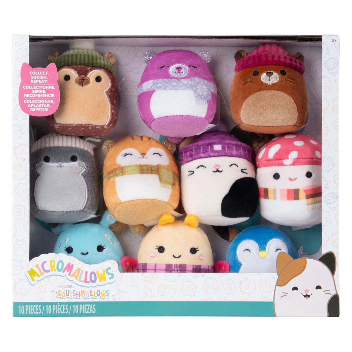 Jazwares Squishmallows peluche coccolone - micromallows invernali - 10 pz.