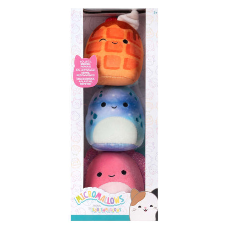 Peluche coccolone Squishmallows - micromallows auggie, weaver, zinx - 3 pz.