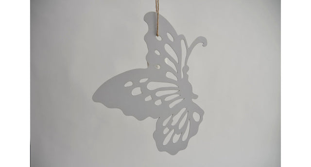 Vlinder 25x30cm wit lasercut
