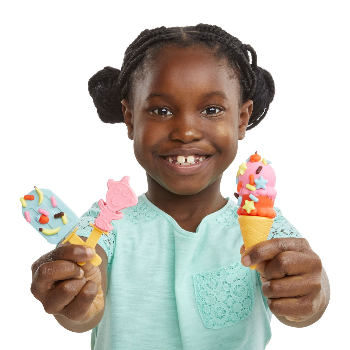 Set da gioco per gelato Play-doh Peppas - pasta da modellare - inclusi 5 vasetti