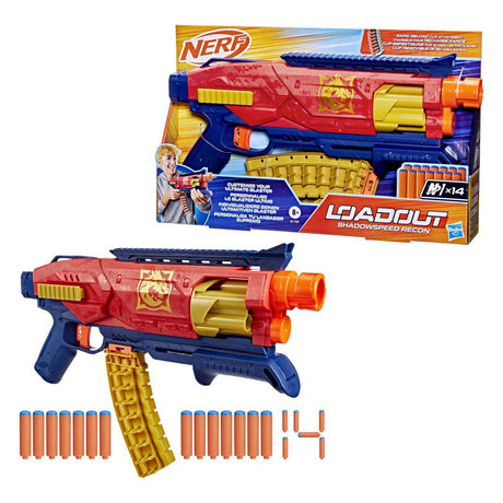 Blaster da ricognizione Nerf loadout shadowspeed con 14 dardi n1