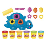 Dino play-doh in piedi con forme e colori - 6 vasi di terracotta