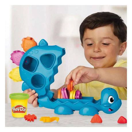 Dino play-doh in piedi con forme e colori - 6 vasi di terracotta