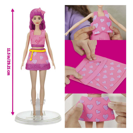 Set play-doh con cuori e capelli della bambola Barbie - argilla da modellare