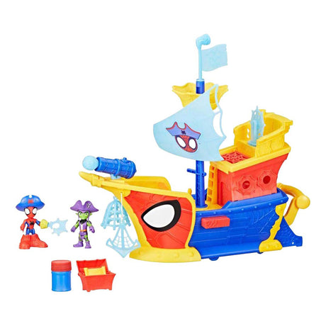 Hasbro ragnatele d'acqua in attesa della nave pirata con bolle - incl. soffiatore di bolle