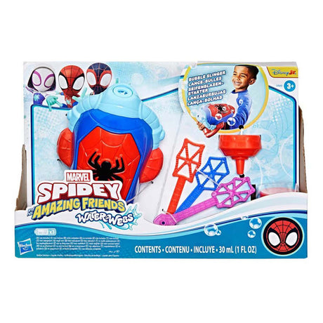 Spidey e i suoi fantastici amici ragno macchina per le bolle con ragnatele d'acqua - con soffiatore di bolle