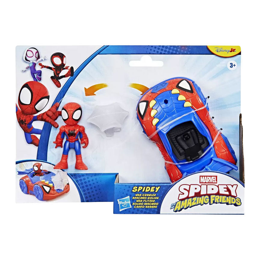 Marvel Spider-Man con la macchinina giocattolo Spider-Ragnatela