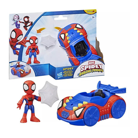 Marvel Spider-Man con la macchinina giocattolo Spider-Ragnatela
