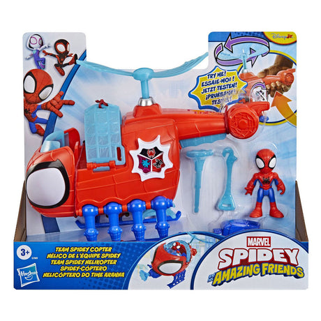 Spidey Hasbro con elicottero giocattolo Spidey