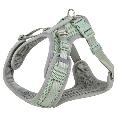 Trixie pettorina per cani premium flexmesh petto largo verde salvia