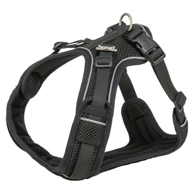Trixie pettorina per cani premium flexmesh petto largo nera