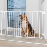 Trixie cancello di chiusura per cani in metallo in 5 pezzi con porta bianca