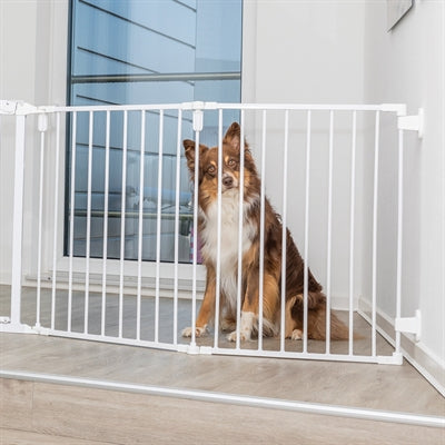 Trixie cancello di chiusura per cani in metallo in 5 pezzi con porta bianca
