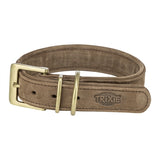 Trixie collare per cani in pura pelle marrone